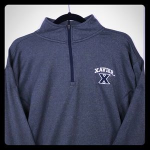 Xavier University quarter zip sweater medium